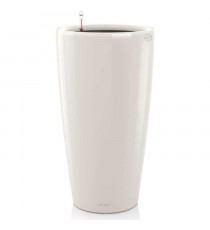 Pot de fleur LECHUZA Rondo Premium 40 - kit complet, blanc brillant