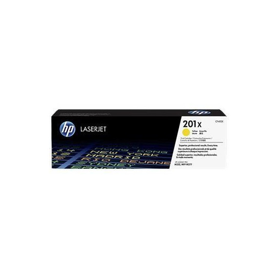 HP 201X Cartouche de toner jaune LaserJet grande capacité authentique (CF402X) pour HP Color LaserJet Pro M252/M274/M277