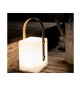 TIKY Lanterne sans fil poignée bambou - LED blanc chaud/multicolore dimmable - H27cm