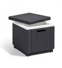 Glaciere Ice Cube Graphite - ALLIBERT by KETER - 40L - Design rotin - Facile a transporter