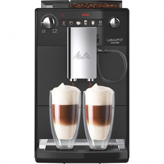 Machine a café - MELITTA - Latticia OT - Réservoir d'eau 1,5 L - Réservoir a grains 250 g - 1450 W - Noir mat