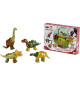 Jouet magnétique - KLEIN - 4 grands dinosaures Funny Puzzle, 1+ - Stimule la créativité et l'habileté manuelle !