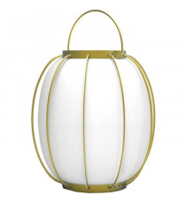 Lampe de table sans fil - LUMISKY - TULUM - H27 cm - Poignée en métal - Doré - LED blanc chaud et blanc froid