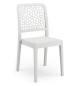 Lot de 4 chaises - ARETA - TICHE - 51 x 46 x H88 cm - Blanc