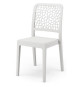 Lot de 4 chaises - ARETA - TICHE - 51 x 46 x H88 cm - Blanc