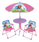 Mobilier de jardin - FUN HOUSE - Salon de jardin Gabby et la Maison Magique Table 46 x 46 cm 2 chaises pliantes parasol 125 x…