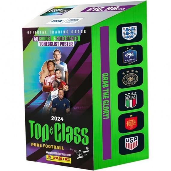 Box de Stickers - PANINI - TOP CLASS FIFA 2024 TC - 7 pochettes de 6 cartes + 5 hologiants + 1 poster