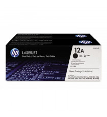 Cartouche de toner HP 12A (Q2612AD) noir pour HP LaserJet - Pack de 2