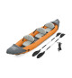 Kayak gonflable - BESTWAY - Rapide X3 Hydro-Force - 381x100cm - 3 places - 250 kg max - 2 pagaies, 2 ailerons amovibles + pompe