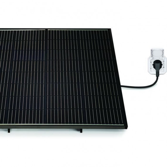 Kit solaire plug and Play 400W SORIA 4 panneaux de 100W + supports - AVIDSEN- Plug and play avec fixation au sol et murale