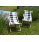 JARDIN PRIVE Chilienne matelassée J'adore - Structure en bois - Gris