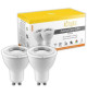 2 Ampoules LED - KONYKS - Antalya GU10 Dual Pack - Wifi + Bt - GU10 - 350 Lumens - RGB + Blanc - Compatible Alexa / Google Home