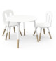 Set 1 table + 2 chaises - FIMIANA - Style scandinave - Blanc mat / Chene kronberg - DEMEYERE