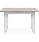Table extensible Houston 80B - 120-160 x 75 x 80 cm - Plateau effet travertin - 1 extension inclue - 8 personnes