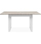 Table extensible Houston 80B - 120-160 x 75 x 80 cm - Plateau effet travertin - 1 extension inclue - 8 personnes