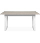 Table a manger extensible Houston  - 160-200 x 75 x 90 cm - Plateau effet travertin - 1 extension inclue - 10 personnes