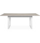 Table a manger extensible Houston  - 160-200 x 75 x 90 cm - Plateau effet travertin - 1 extension inclue - 10 personnes