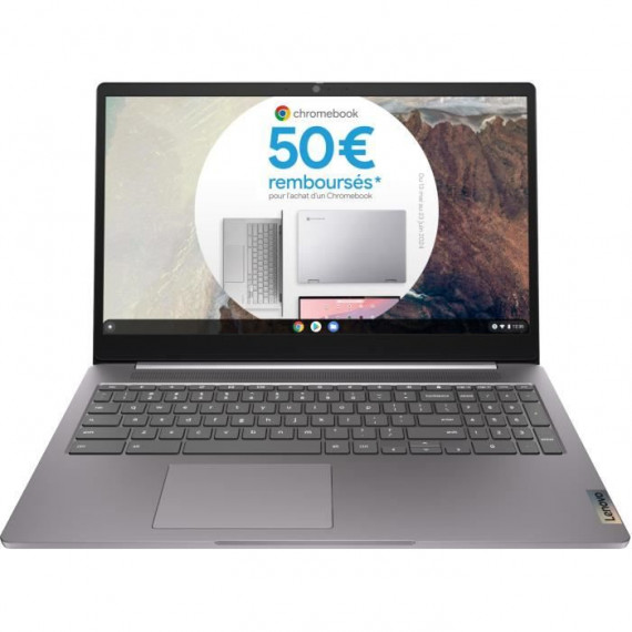 Ordinateur Portable Chromebook  3 CB 15IJL6 | 15'' FHD 220N - Intel Cel N4500 - RAM 4Go DDR4 - 64Go EMMC - Chrome OS - AZERTY