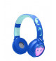 Casque lumineux pliable Bluetooth et filaire avec un design 3D de l'univers de Stitch avec limitation du volume