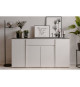 Buffet Brest - Décor Matera / blanc brillant - Panneaux de particules - 4 portes - 1 étagere - 1 tiroir -  177,5 x 92 x 40 -