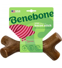 Benebone Jouet  bâton a mâcher  pour chien adulte, Taille L, saveur bacon , durable et résistant