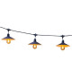 Guirlande solaire lumineuse extérieur - LUMISKY - VINTY LIGHT SOLAR - 6 m - 10 ampoules a filament - LED blanc chaud