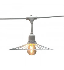 Guirlande lumineuse extérieur - LUMISKY - CHIC WHITE LIGHT - 6 m - 10 ampoules a filament - E27 - LED blanc chaud