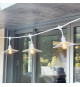 Guirlande lumineuse extérieur - LUMISKY - CHIC WHITE LIGHT - 6 m - 10 ampoules a filament - E27 - LED blanc chaud