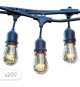 Guirlande lumineuse extérieur - LUMISKY - MAFY 20 LIGHT - 10 m - 20 ampoules a filament vintage - E27 - LED blanc chaud