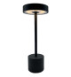 Lampe de table sans fil - LUMISKY - ROBY - H30 cm - Touch en aluminium - Gris foncé - LED