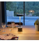 Lampe de table sans fil - LUMISKY - ROBY - H30 cm - Touch en aluminium - Gris foncé - LED
