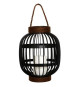 Lanterne solaire décorative - LUMISKY - FIDJY - H30 cm - Poignée en corde effet bougie - LED blanc chaud