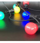 Guirlande lumineuse solaire - LUMISKY - PARTY GUINGUETTE SOLAR - 5.70 m - 8 modes - 10 globes multicolore LED