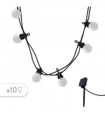 Guirlande lumineuse solaire - LUMISKY - PARTY MILKY SOLAR - 5.70 m - 8 modes - 10 globes blanc chaud LED