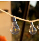 Guirlande lumineuse extérieur - LUMISKY - FANTASY CORD - 7.70 m - 10 ampoules filament transparentes - LED blanc chaud