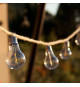 Guirlande lumineuse solaire - LUMISKY - FANTASY CORD SOLAR - 7.50 m - Corde 10 ampoules transparentes - LED blanc chaud