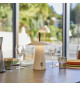 Lampe de table sans fil - LUMISKY - FUNGY - H29 cm - Aluminium - Anse en cuir - LED blanc chaud