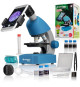 Microscope 40x-640x - BRESSER JUNIOR - Éclairage LED - kit d'expérimentation - bleu
