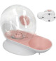 Distributeur d'eau avec filtre - Mpets - SNAIL - 2800 ml - Blanc, Rose & Transparent