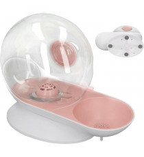 Distributeur d'eau avec filtre - Mpets - SNAIL - 2800 ml - Blanc, Rose & Transparent