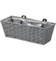 Jardiniere - Faux rotin - Gris - 48 cm - SMART GARDEN