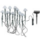 10 mini-champignons lumineux solaires a piquer - LUMISKY - CHAMPY - 3.8 m - Balisage allée - LED blanc chaud