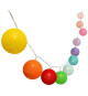 Guirlande lumineuse solaire - LUMISKY - MIMY COLORS SOLAR - 3.80 m - Boules de coton - 10 ampoules - LED blanc chaud