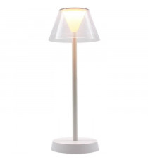 Lampe de table sans fil - LUMISKY - BEVERLY WHITE - H34 cm - LED blanc chaud