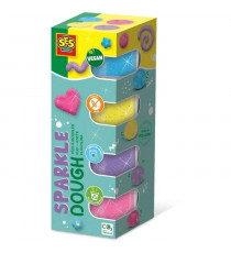 Pâte a modeler Feel good - Scintillant (4x90gr) - SES CREATIVE