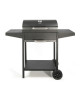 Barbecue a charbon avec desserte - LIVOO - DOC250 - Thermometre intégré - 119 x 50 x 101 cm - Structure en acier peint - Noir