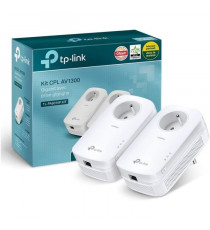 CPL 1300 Mbps - TP-Link TL-PA8015P KIT - Prise CPL avec 1 Port Ethernet Gigabit et Prise Intégrée - Boitier CPL Kit de 2