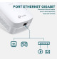 CPL 1300 Mbps - TP-Link TL-PA8015P KIT - Prise CPL avec 1 Port Ethernet Gigabit et Prise Intégrée - Boitier CPL Kit de 2