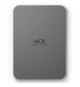 Disque dur portable externe - LACIE - Mobile Drive secure v2 - USB 3.1-C - 2To - Gris espace (STLR2000400)