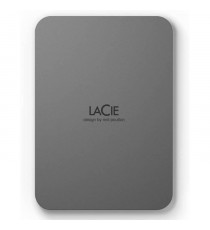 Disque dur portable externe - LACIE - Mobile Drive secure v2 - USB 3.1-C - 2To - Gris espace (STLR2000400)